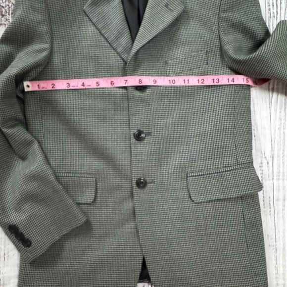 Perry Ellis Boys 10 100% Wool Houndstooth Blazer EUC - Picture 4 of 8